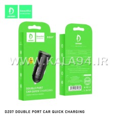 شارژر فندکی DENMEN DZ07 / دارای دو پورت USB فست شارژ 2.4A / کیفیت عالی